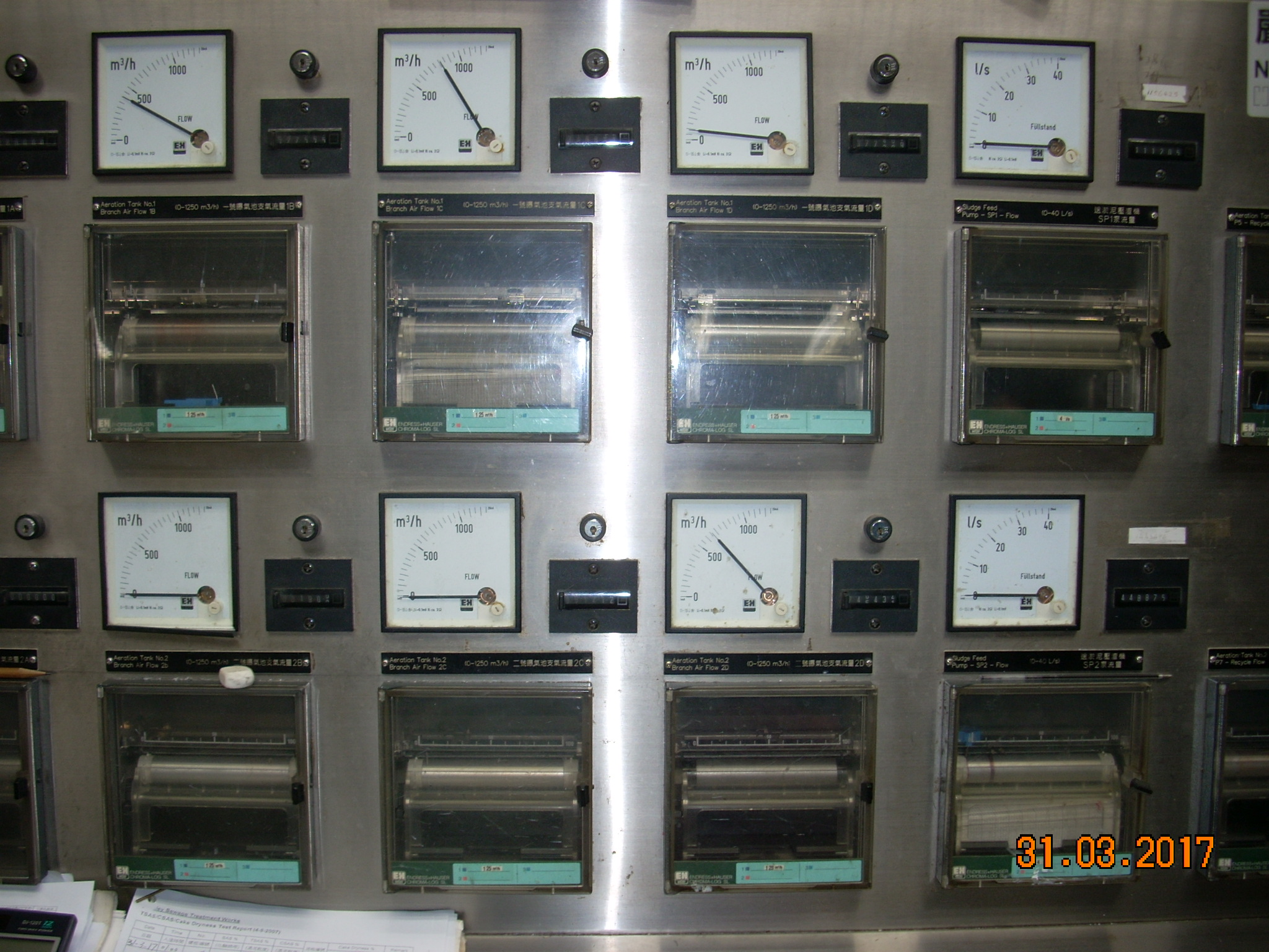 Part of Existing Instrumentation Panel Before Works in DSD Stanley STW